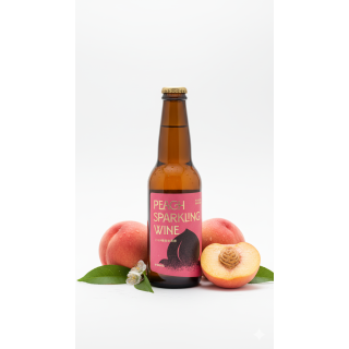 蜜桃小米氣泡酒（草生栽培蜜桃 × 小米酒 × 氣泡）