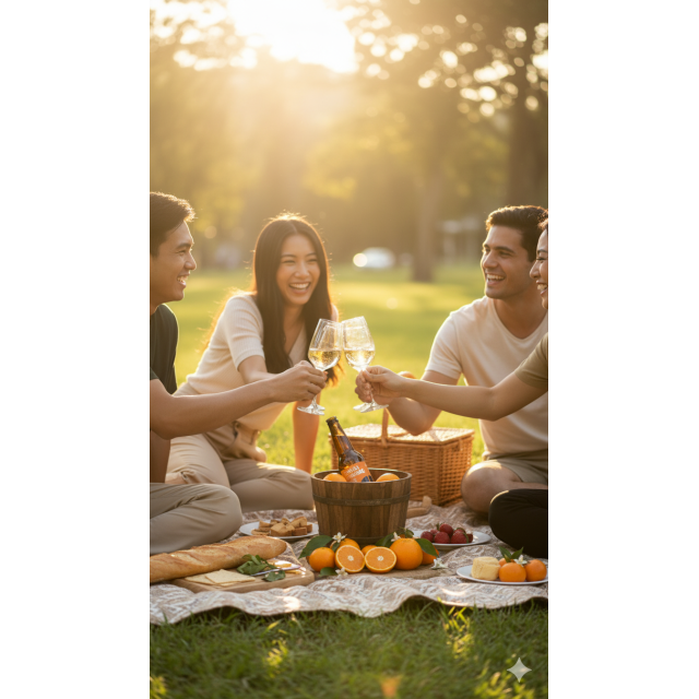 椪柑小米氣泡酒（100%自然農法有機椪柑冷壓果汁 × 小米酒 × 氣泡）